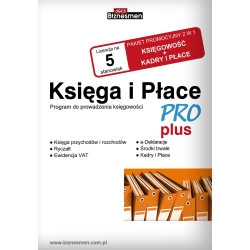 Księga Przychodów i Rozchodów PRO Plus - 1 firma / 5 stanowisk
